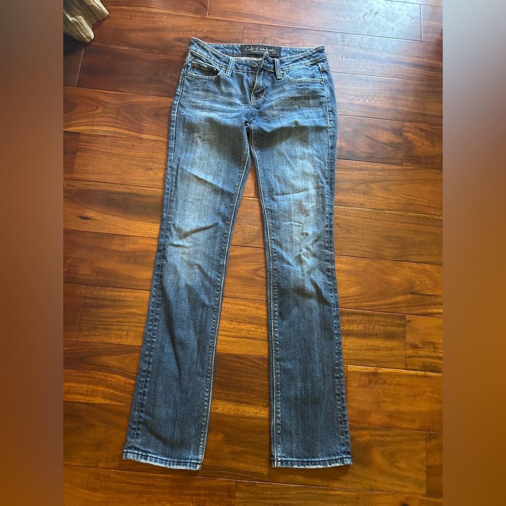 Cult of Individuality Jeans Blue Boot Cut Denim flap pockets